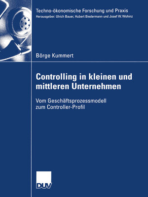 cover image of Controlling in kleinen und mittleren Unternehmen